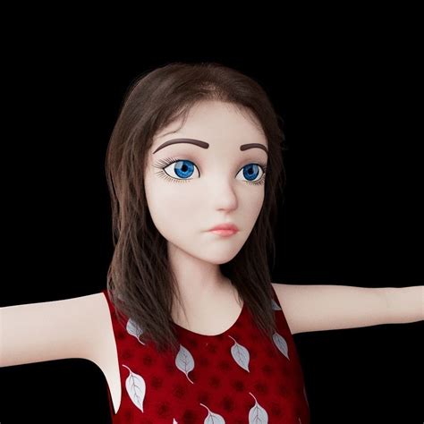 3d Girl Sofia 3d Model Rigged Cgtrader