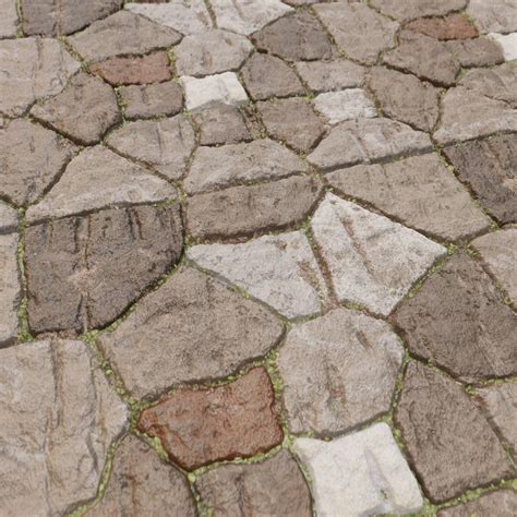 Mossy Cobblestone Pavement Texture 1805 LotPixel