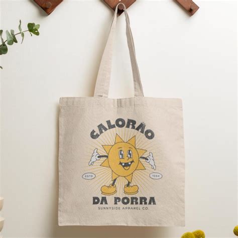 Bolsa Sacola Ecobag Frases Good Vibes Calorão Verão ou Sem Zíper