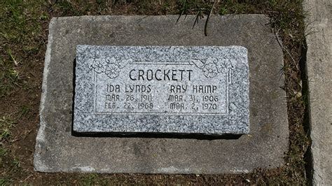 Ray Hamp Crockett 1906 1970 Mémorial Find a Grave