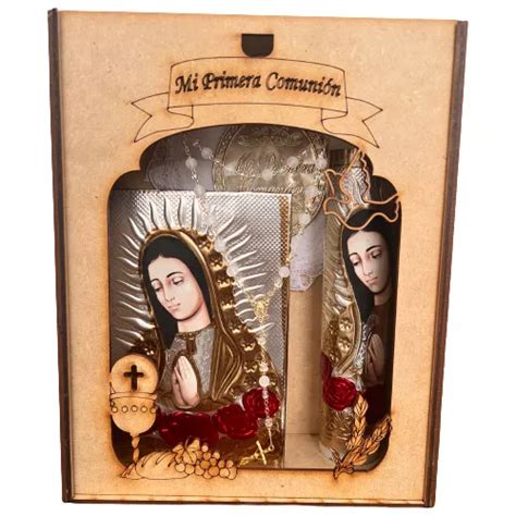 Kit Primera Comunión Mdf Vela Biblia Rosario Repujado Niña Envío gratis