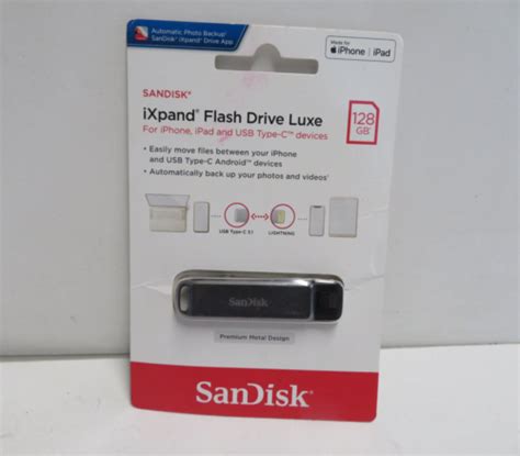 SanDisk 128GB IXpand Flash Drive Luxe For IPhone Lightning And Type C