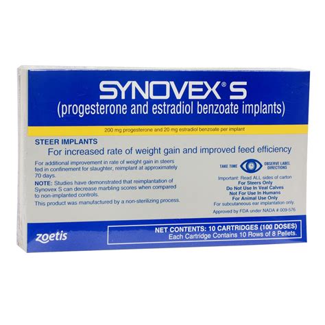 Synovex S Implants For Steers Pbs Animal Health