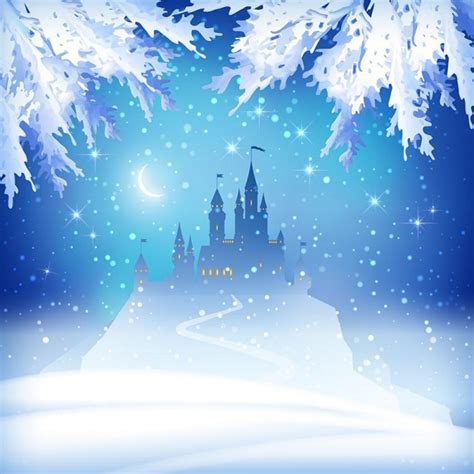 Cartoon Photography Backdrops Ice Castle Background For Children