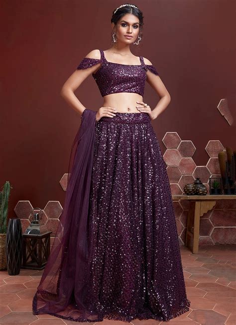 Wine Colour Mandakini New Designer Party Wear Lehenga Choli Collection