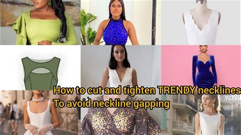 How To Cut And Tighten Trendy Necklines To Avoid Neckline Gapping Youtube