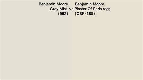 Benjamin Moore Gray Mist Vs Plaster Of Paris Side By Side Comparison