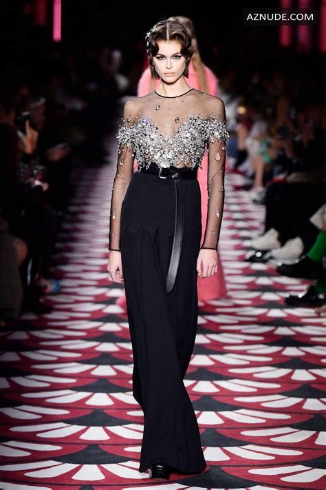 Kaia Gerber S Slightly Nude Photos From The Miu Miu Fashion Show As Part Of The Paris Fashion