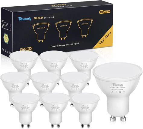 Gu10 Led Bulb Warm White 3000k 5w Spotlight Bulbs Equivalent 40w