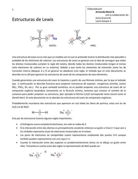 Estructura de Lewis Teoría tablasytemas10 uDocz