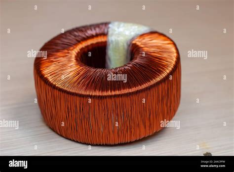 Toroidal Transformer Composed Of Wrapped Copper Coil Stock Photo Alamy