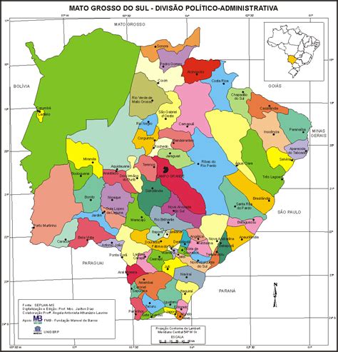 Divisão Político Administrativa do Mato Grosso do Sul Doc Sports