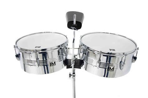 Timbales De Y Con Cencerro Baquetas Y Stand Lm Drums