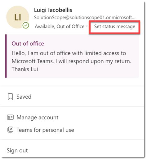 How To Turn Off Out Of Office In Microsoft Teams