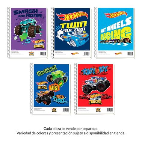 Cuaderno Profesional Hot Wheels Cuadro Chico Hojas Varios Colores Pza Walmart