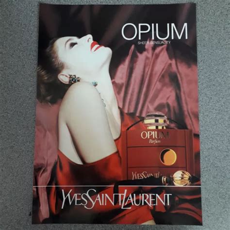 Yves Saint Laurent Opium Perfume Original Paper Magazine Advert