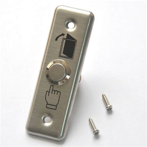 Exit Switch Stainless Steel Plate Narrow Push Release Button For Door Lock Open