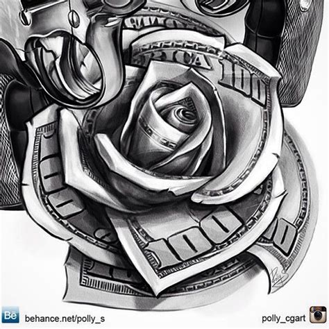 Tattoo Design Drawings Dollar Tattoo Money Rose Tattoo