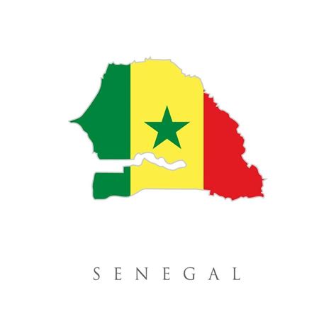 Flag and Map of Senegal