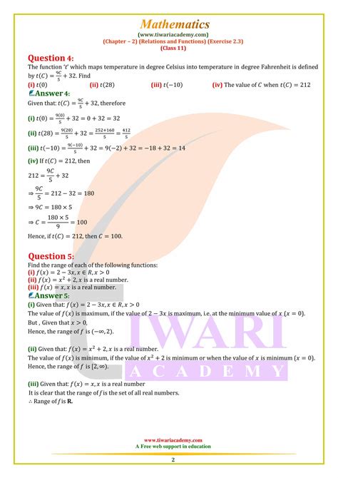 Ncert Solutions For Class Maths Chapter Exercise