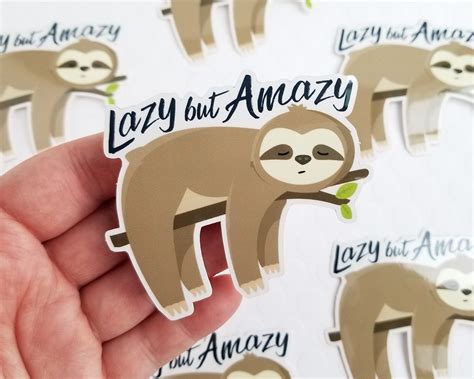 Sloth Sticker S0125 Vinyl Stickers Laptop Decal Sloth T Etsy