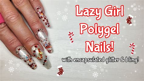 POLYGEL NAILS LAZY GIRL METHOD QUICK EASY MAKARTT MERMAID GLITTER