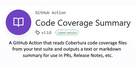 Code Coverage Summary Actions Github Marketplace Github