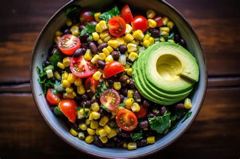 Receta De Almuerzo Saludable Con Ensalada De Frijoles Negros Y Ma Z