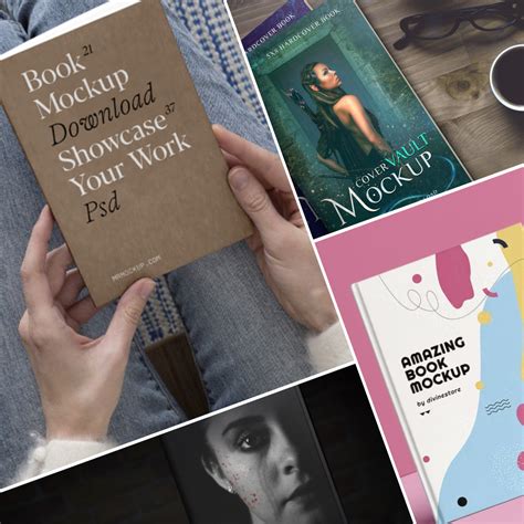 20 Book Cover Mockups For Photoshop