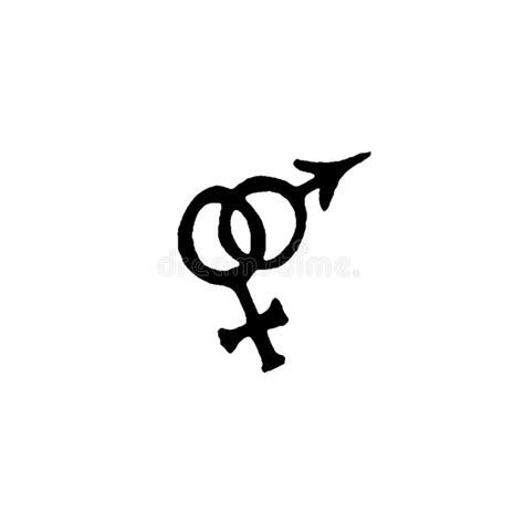 Female And Male Genger Symbols Hand Drawn Outline Doodle Icon Sex And