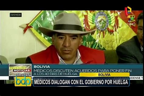 Bolivia gobierno y médicos logran preacuerdo tras 42 días de huelga