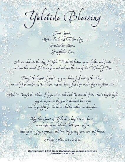 Yuletide Blessing Yuletide Winter Solstice Celebration Yule