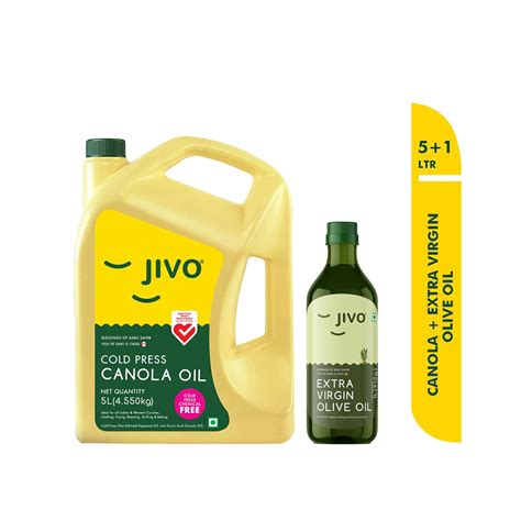 Jivo Canola Cold Press Oil Healthiest Cooking Oil Ltr Pack Of