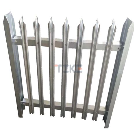 Galvanized Triple Pointed Safety Boundary Palisade Metal Picket Fence