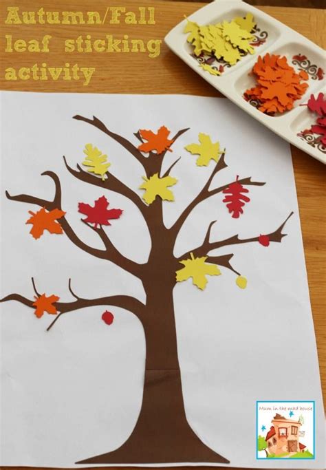 Autumn Leaves Sticking Activity For Preschoolers Free Printable