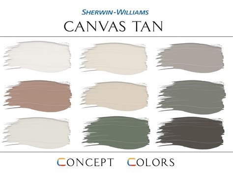 Sherwin Williams Canvas Tan Color Palette Interior Color Scheme