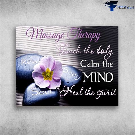 Massage Therapy Massage Poster Massage Decor Touch The Today Calm