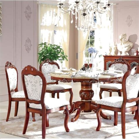Modern Style Marble Top Wooden Dining Table Set Wooden Dining Table