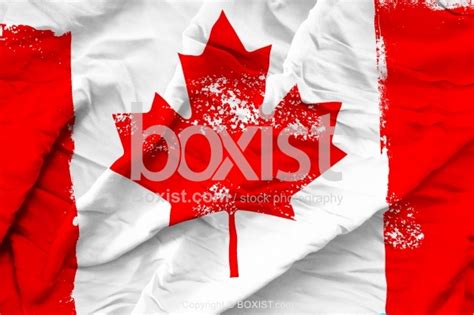 Grunge Flag Of Canada On Silk Background - Boxist.com Photography / Sam ...