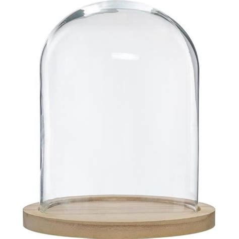 Cloche Verre Et Bois Transparent H Cm Transparent