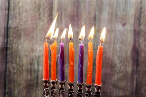 Hanukkah with menorah traditional 19573415 Stock Photo at Vecteezy