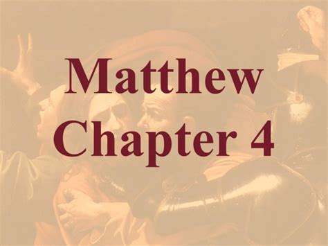 Matthew Chapter 4 - Bible Study Resource Center