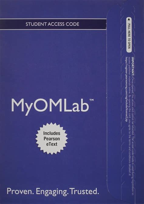 New Mylab Operations Management With Pearson Etext Access Card For