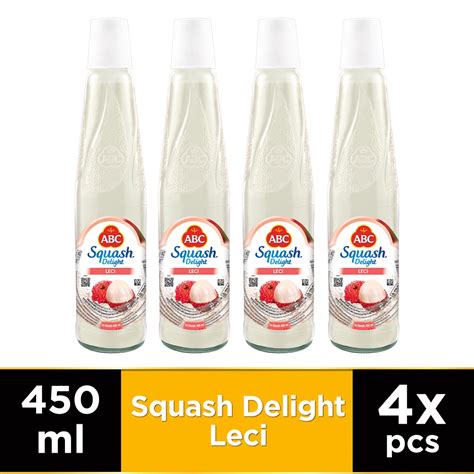 Jual Abc Sirup Squash Delight Leci 450 Ml Multi Pack 4 Pcs Shopee