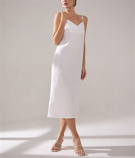 White Linen Slip Dress Linen Dress Summer Dress Slip Dress Etsy