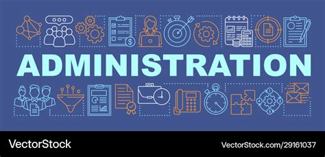 Administration Word Concepts Banner Business And Vector Image