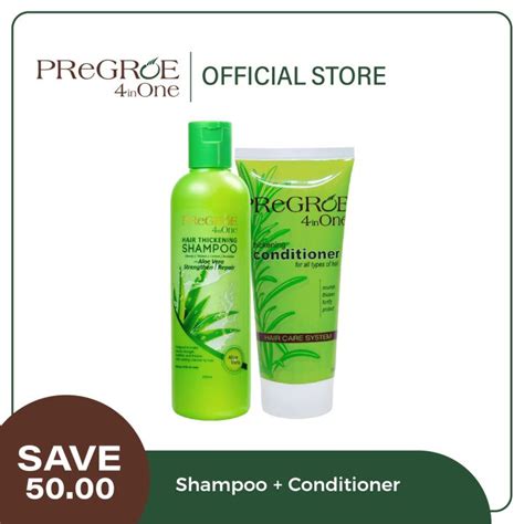 Pregroe Duo Pregroe 4inone Shampoo 250ml Pregroe 4inone Conditioner