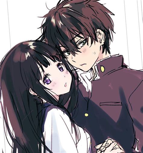 양말가게 On Twitter 표지 러프만 벌써 10번 갈아엎음울고있다 Hyouka Anime Anime Cupples