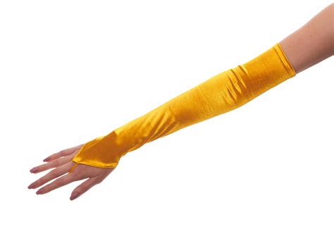 Dancing With The Moon Fingerless Satin Opera Length Gloves EBay