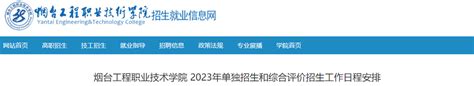 烟台工程职业技术学院单招考试时间2023年附日程安排表 133职教网